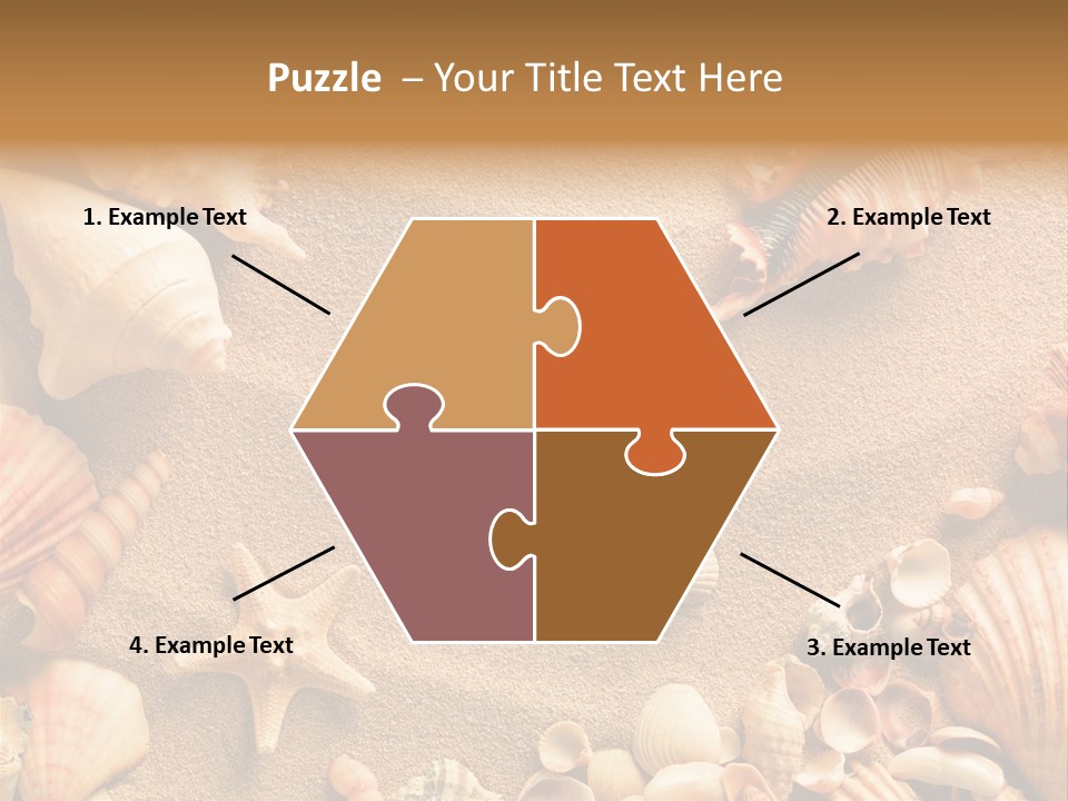 Seashells On Sand PowerPoint Template