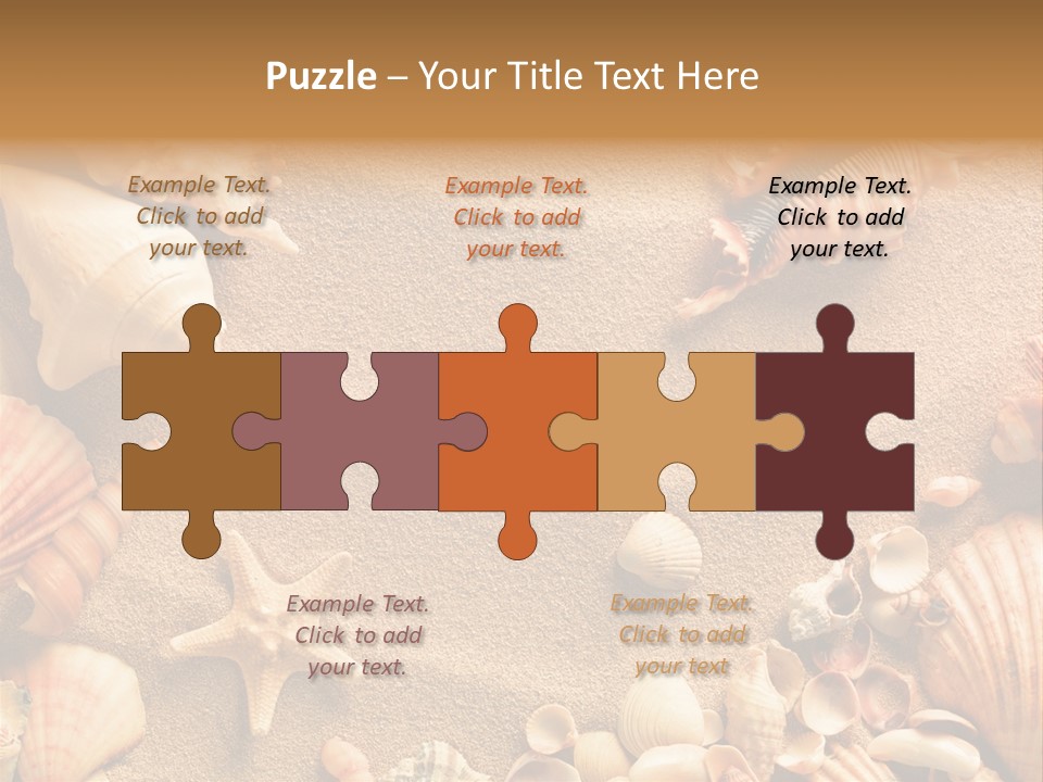 Seashells On Sand PowerPoint Template