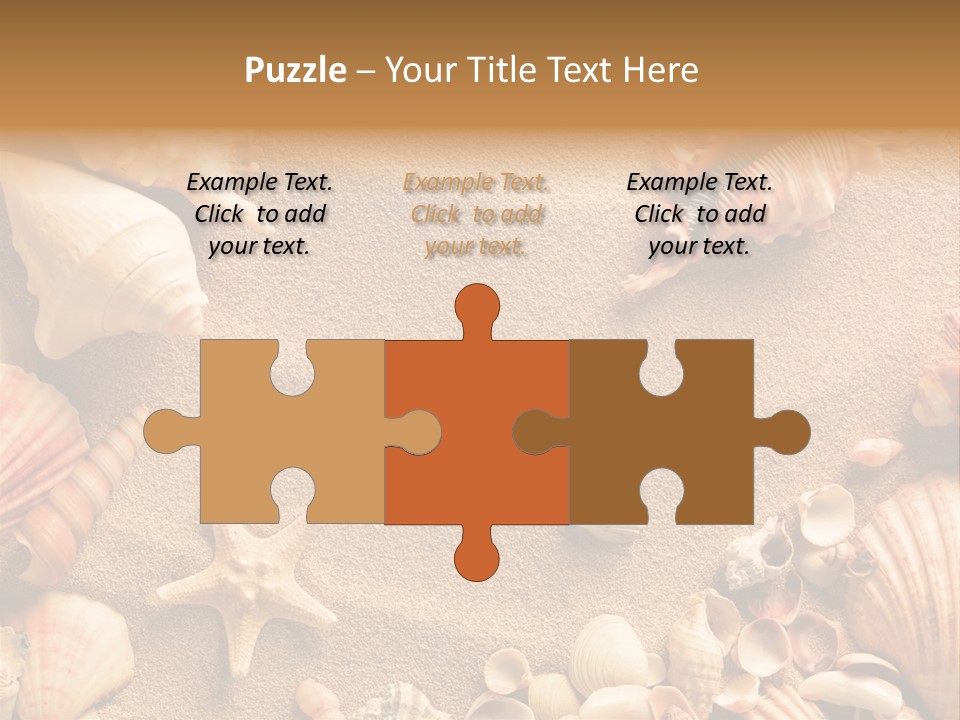 Seashells On Sand PowerPoint Template