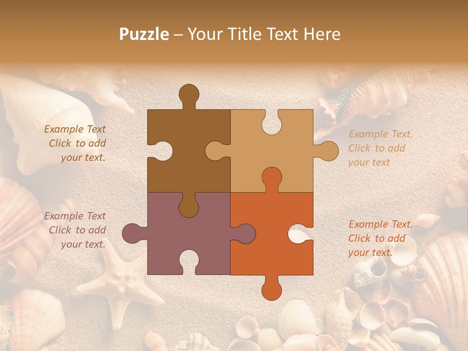 Seashells On Sand PowerPoint Template