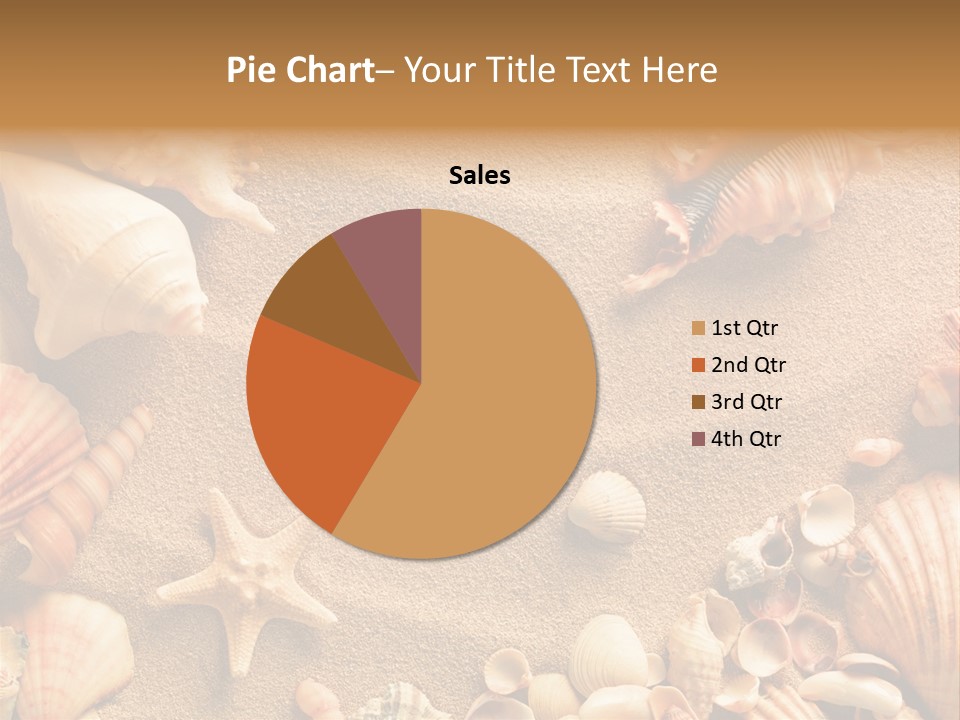 Seashells On Sand PowerPoint Template
