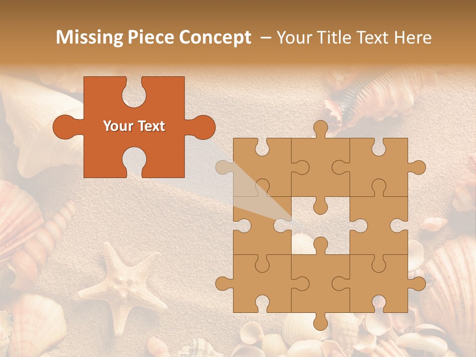 Seashells On Sand PowerPoint Template