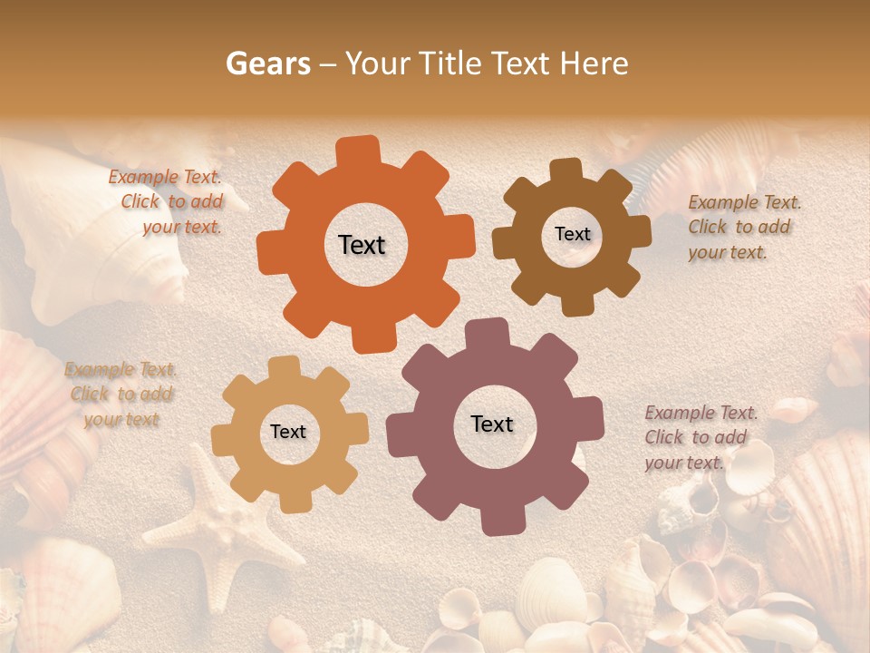 Seashells On Sand PowerPoint Template