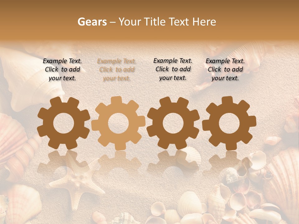 Seashells On Sand PowerPoint Template