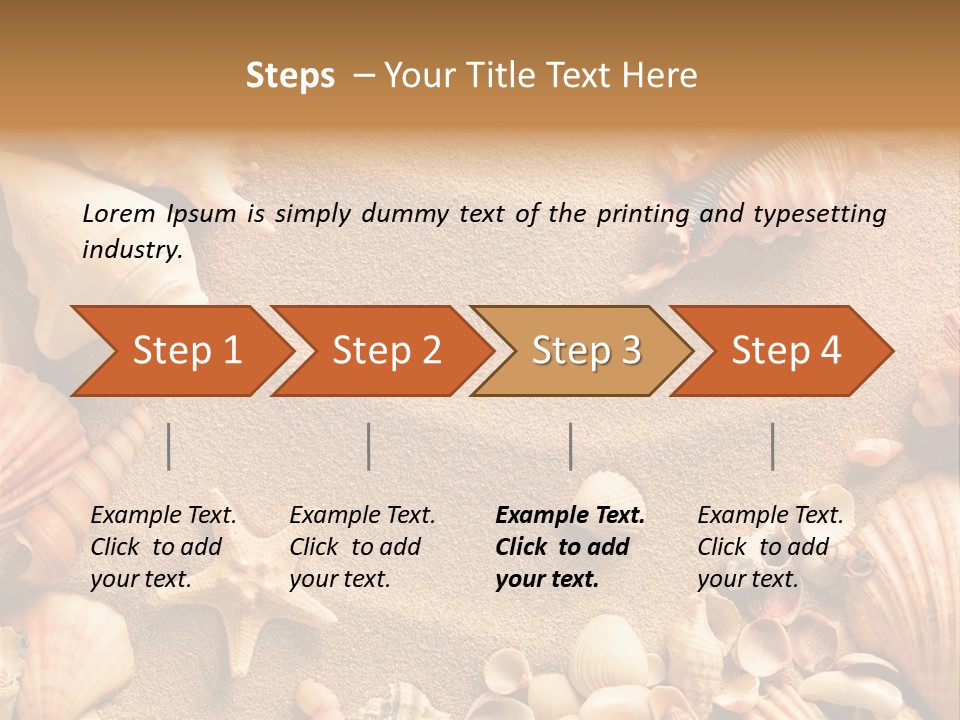 Seashells On Sand PowerPoint Template