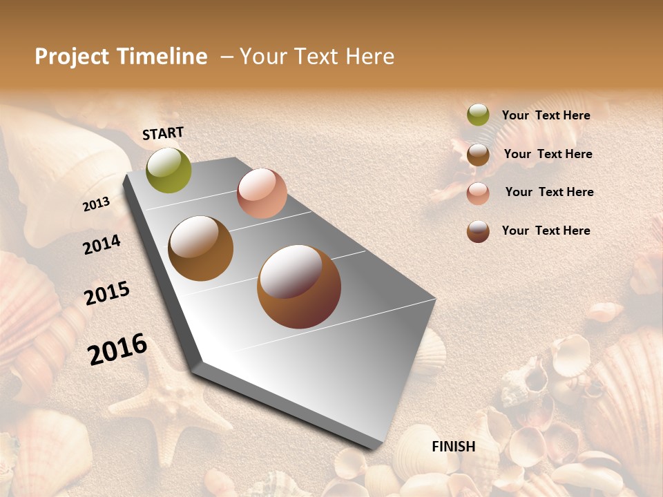 Seashells On Sand PowerPoint Template