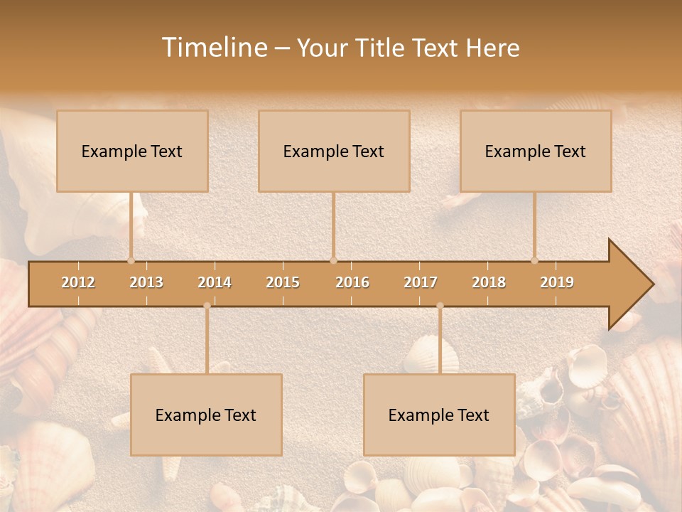 Seashells On Sand PowerPoint Template