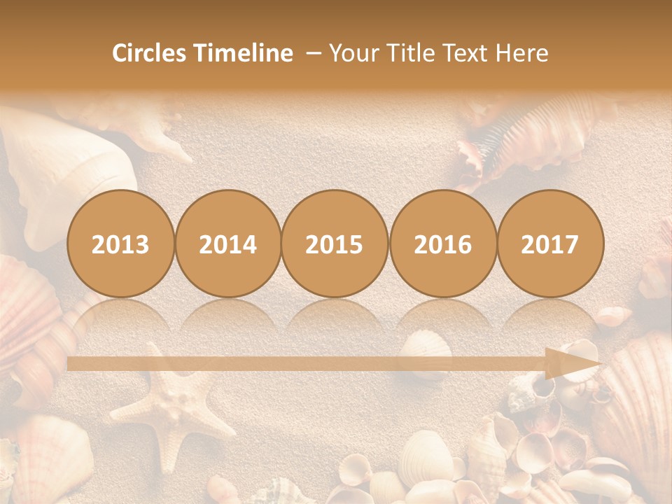 Seashells On Sand PowerPoint Template