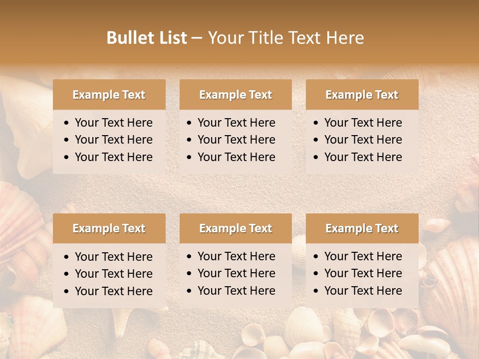 Seashells On Sand PowerPoint Template