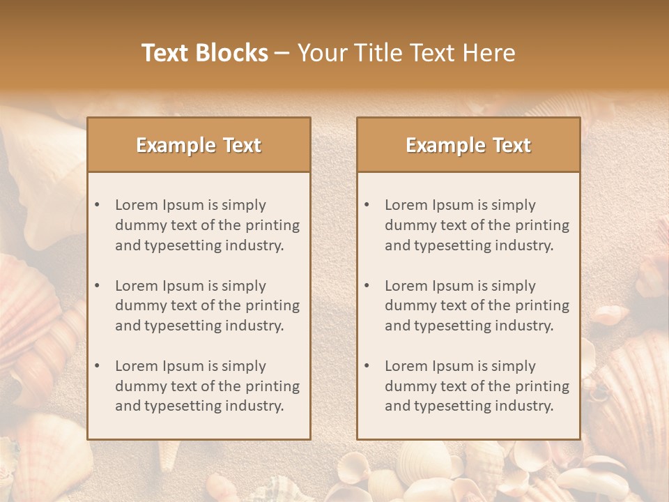 Seashells On Sand PowerPoint Template