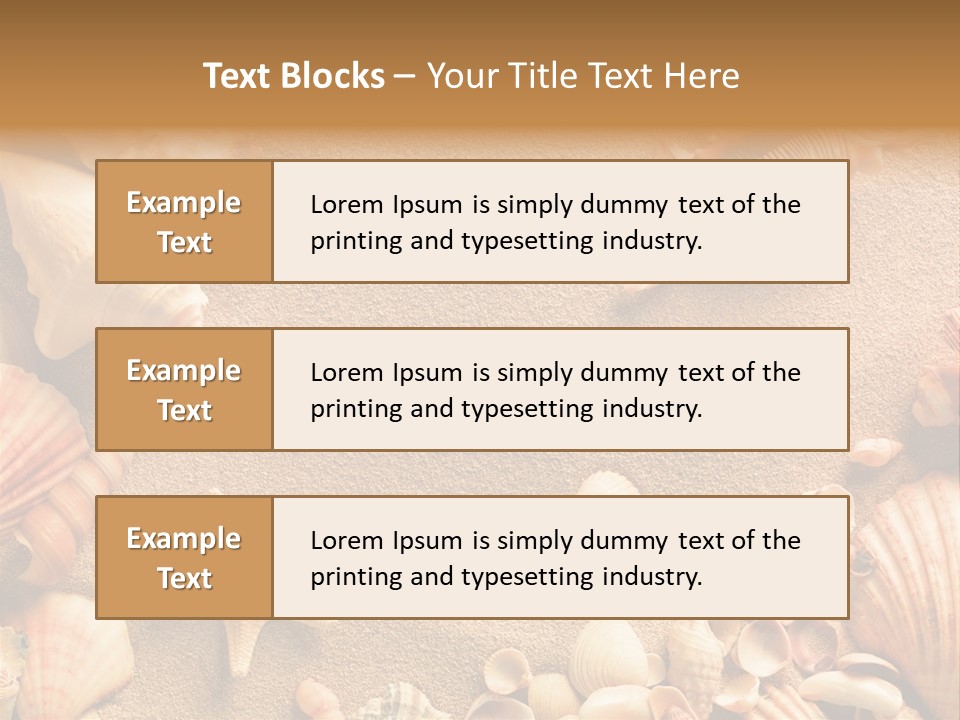 Seashells On Sand PowerPoint Template