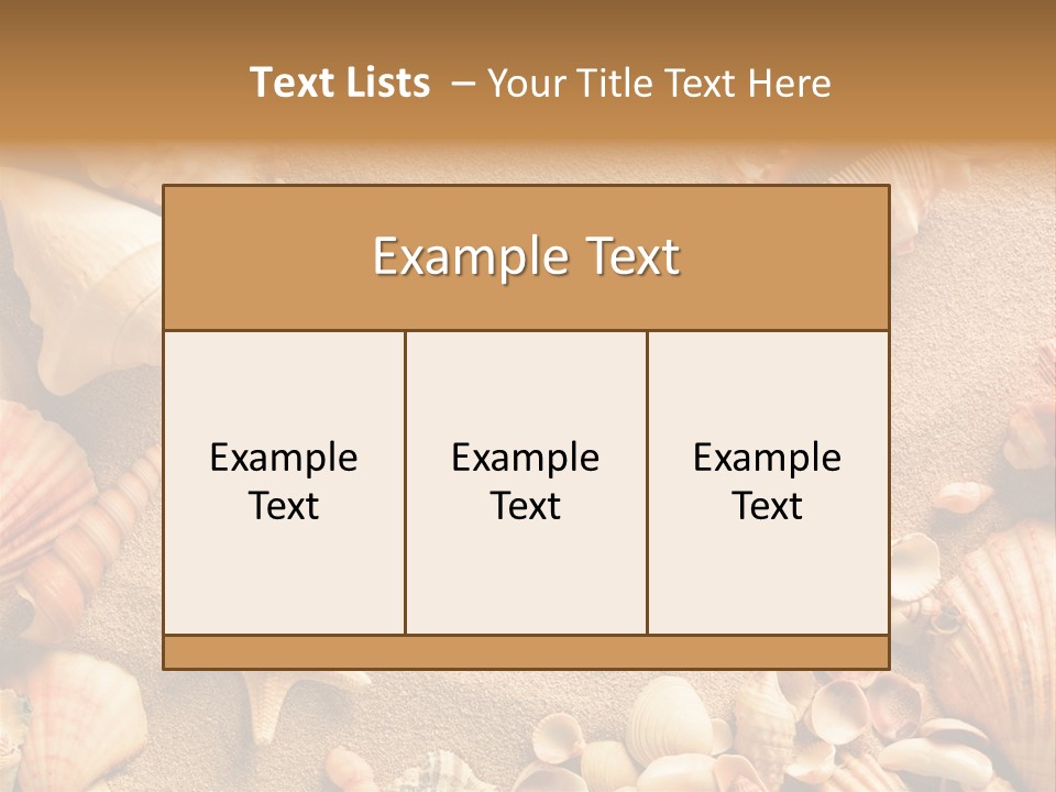 Seashells On Sand PowerPoint Template