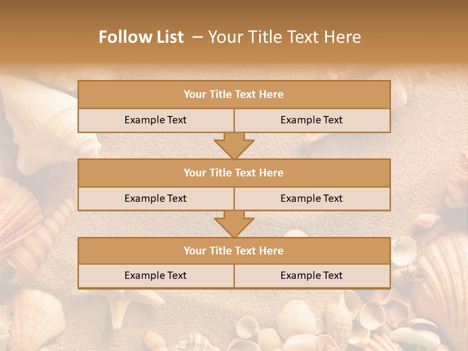 Seashells On Sand PowerPoint Template