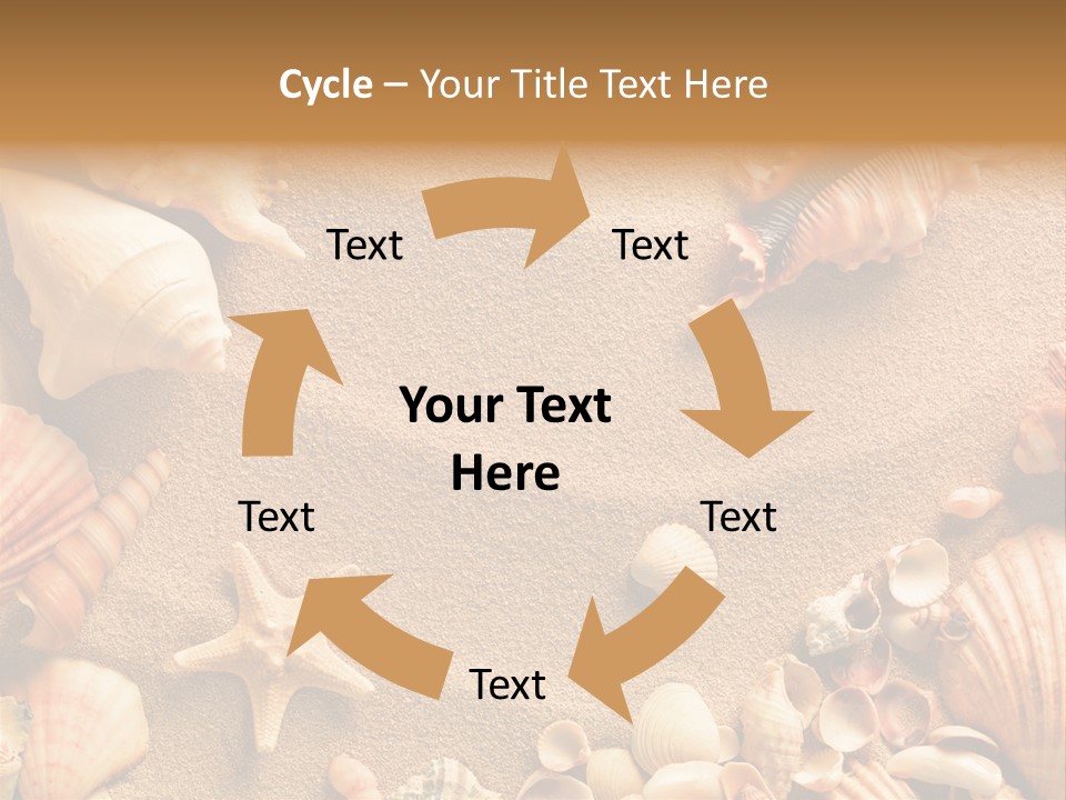 Seashells On Sand PowerPoint Template