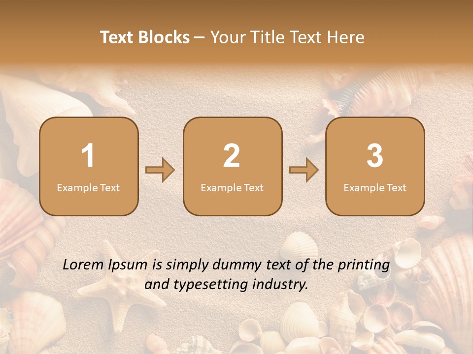 Seashells On Sand PowerPoint Template