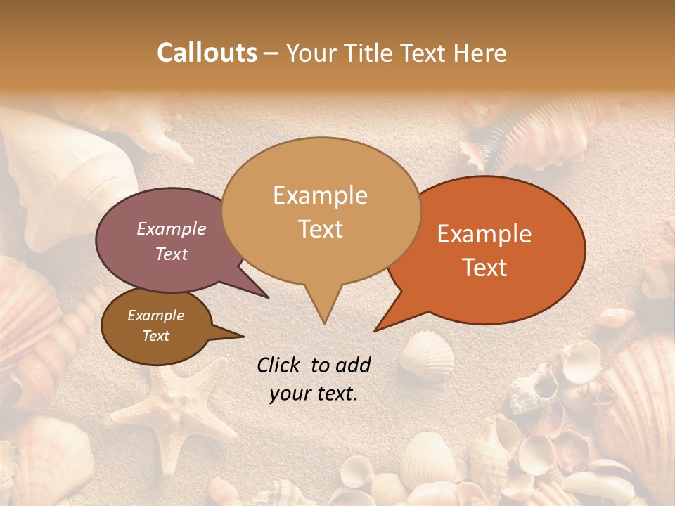 Seashells On Sand PowerPoint Template