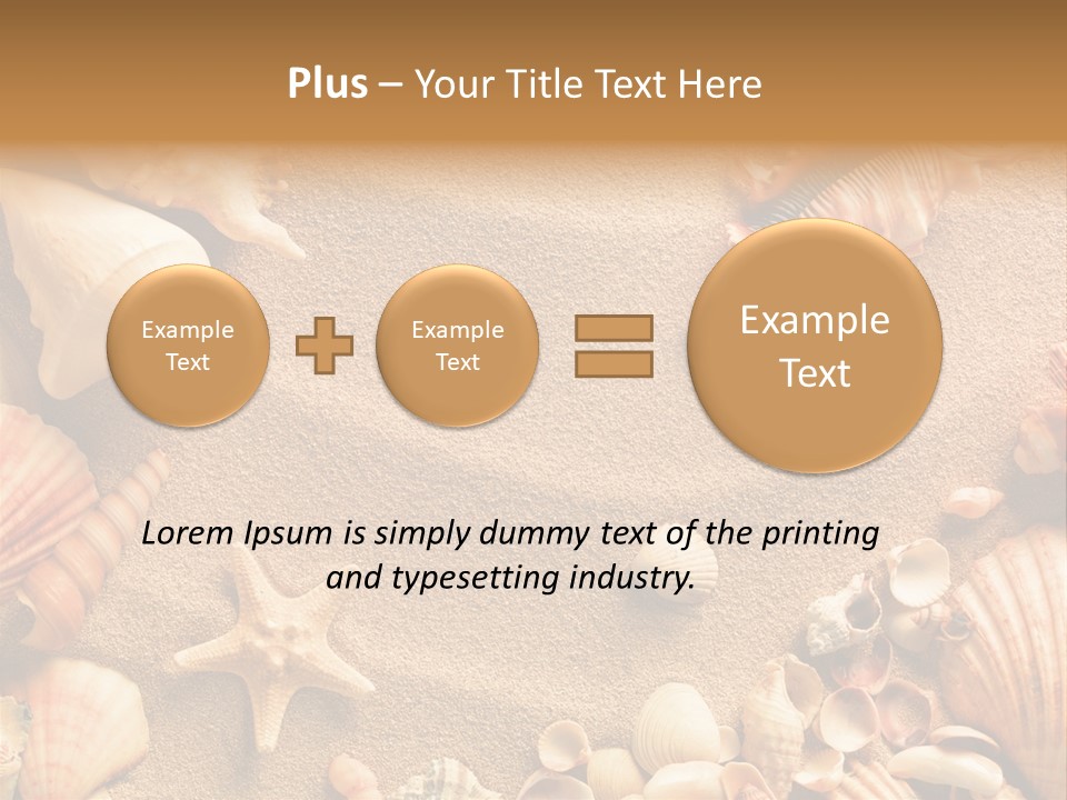 Seashells On Sand PowerPoint Template