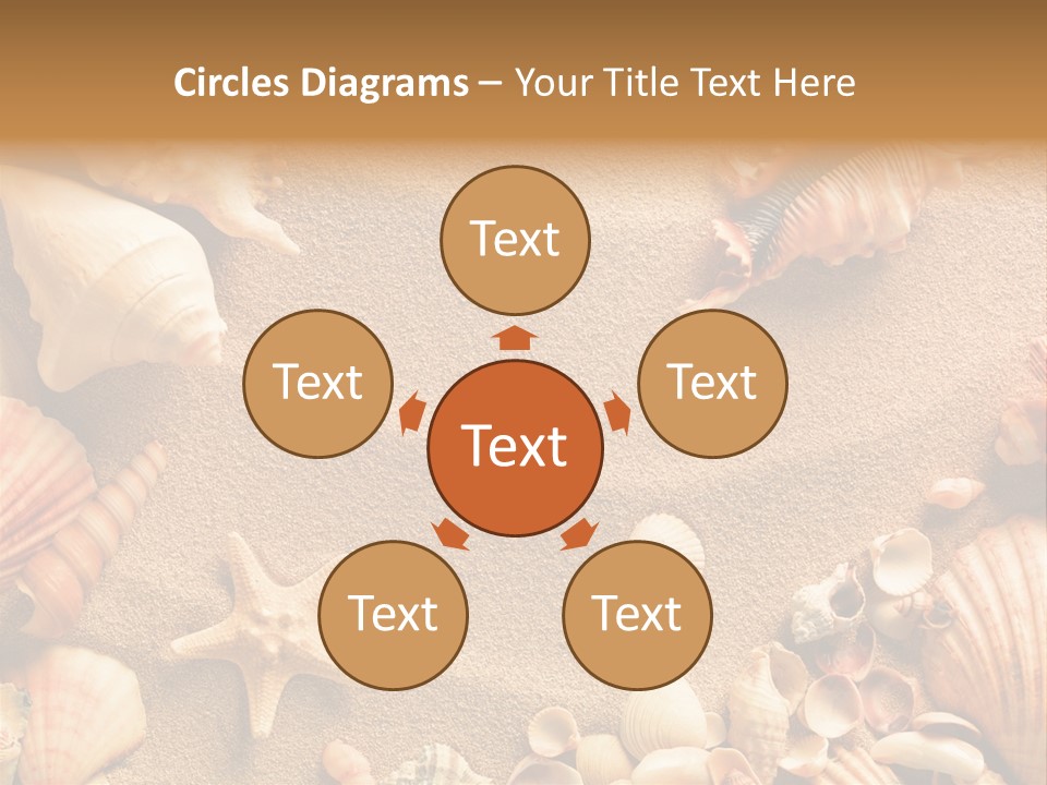 Seashells On Sand PowerPoint Template
