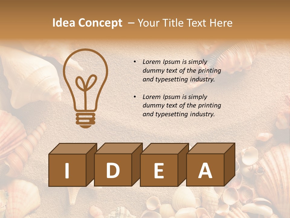 Seashells On Sand PowerPoint Template