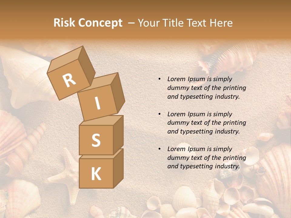 Seashells On Sand PowerPoint Template