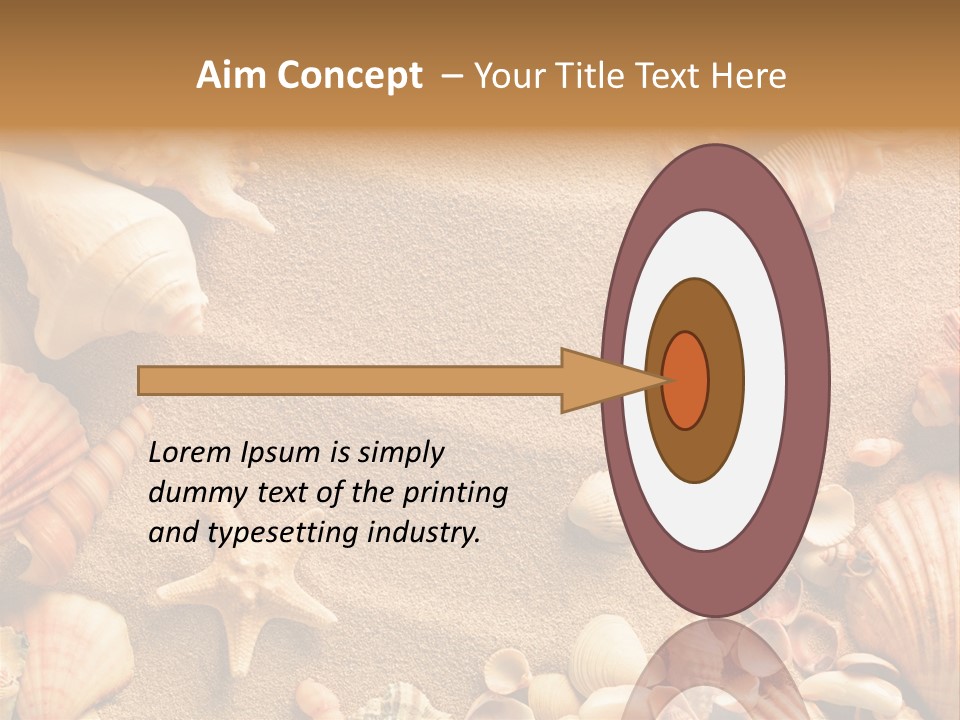 Seashells On Sand PowerPoint Template