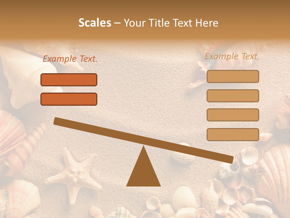 Seashells On Sand PowerPoint Template