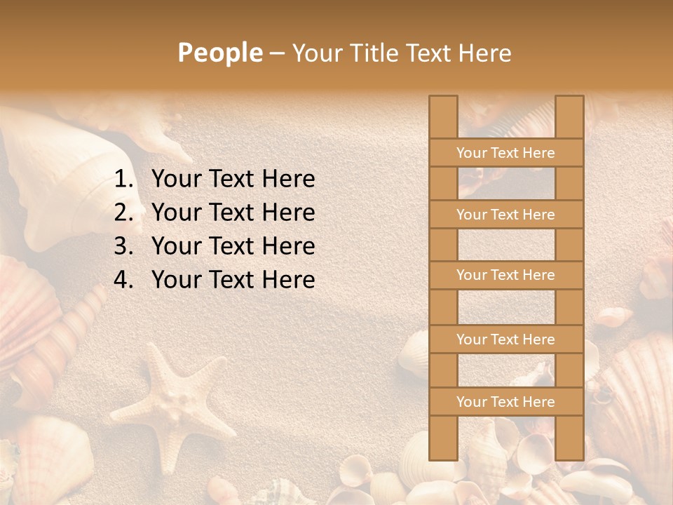 Seashells On Sand PowerPoint Template