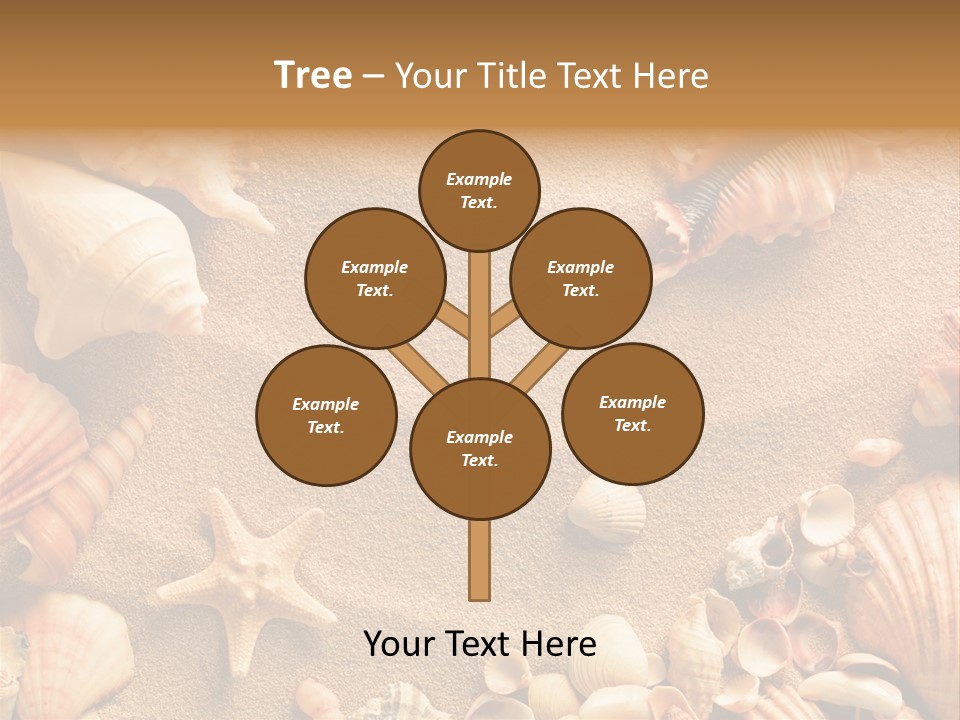 Seashells On Sand PowerPoint Template