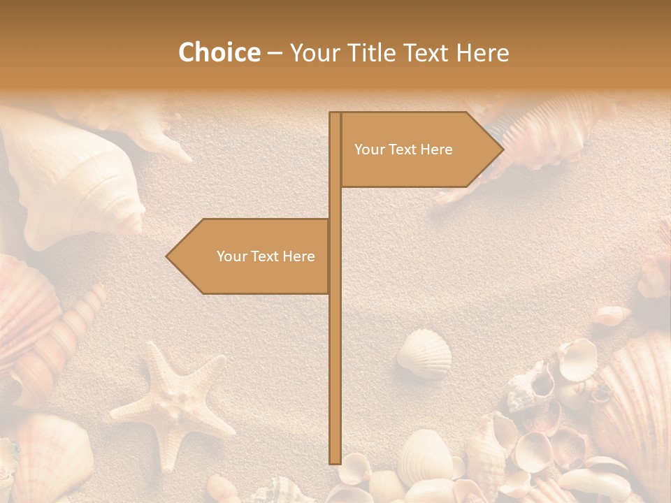 Seashells On Sand PowerPoint Template