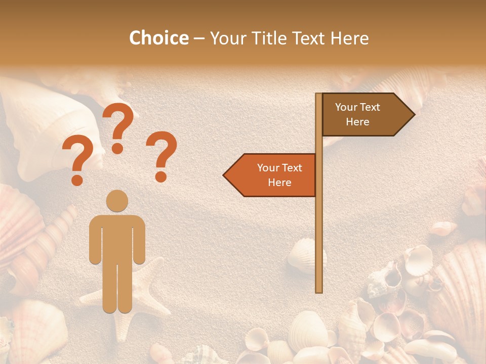 Seashells On Sand PowerPoint Template