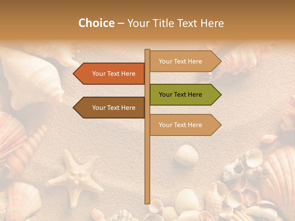 Seashells On Sand PowerPoint Template