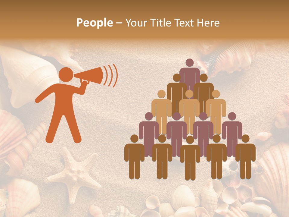 Seashells On Sand PowerPoint Template
