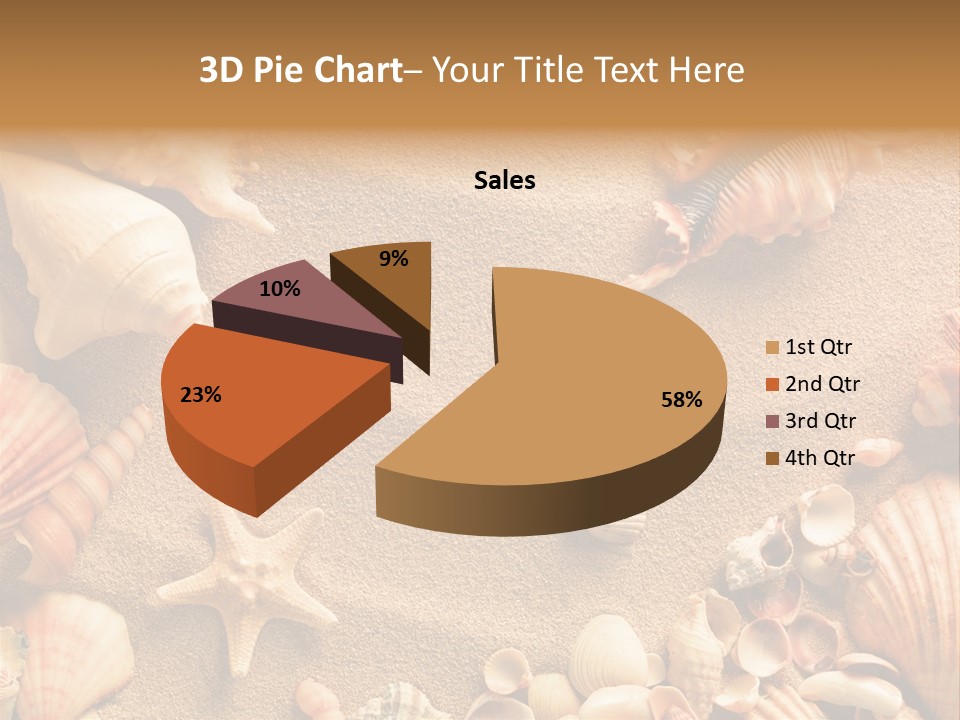 Seashells On Sand PowerPoint Template