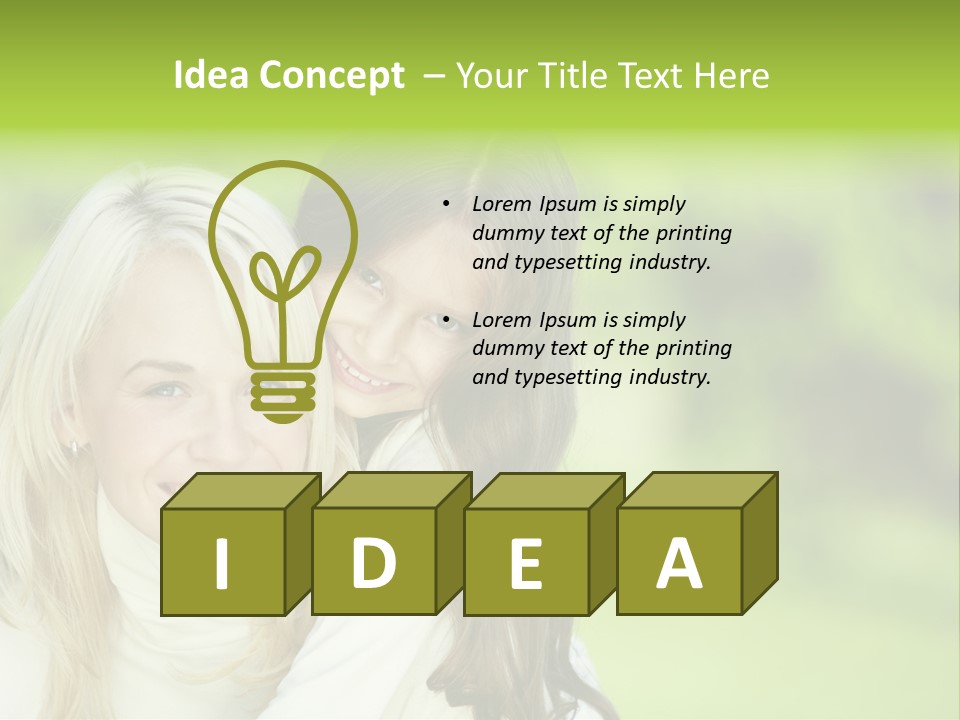 Enjoyment Horizontal Child PowerPoint Template