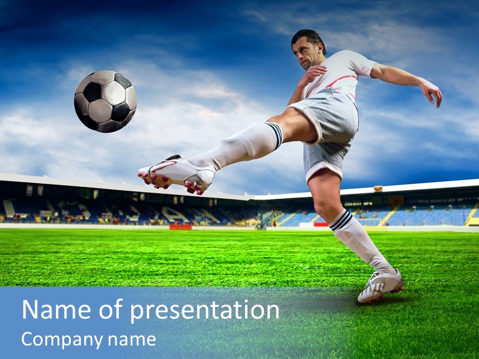 Football Stadium Field PowerPoint Template