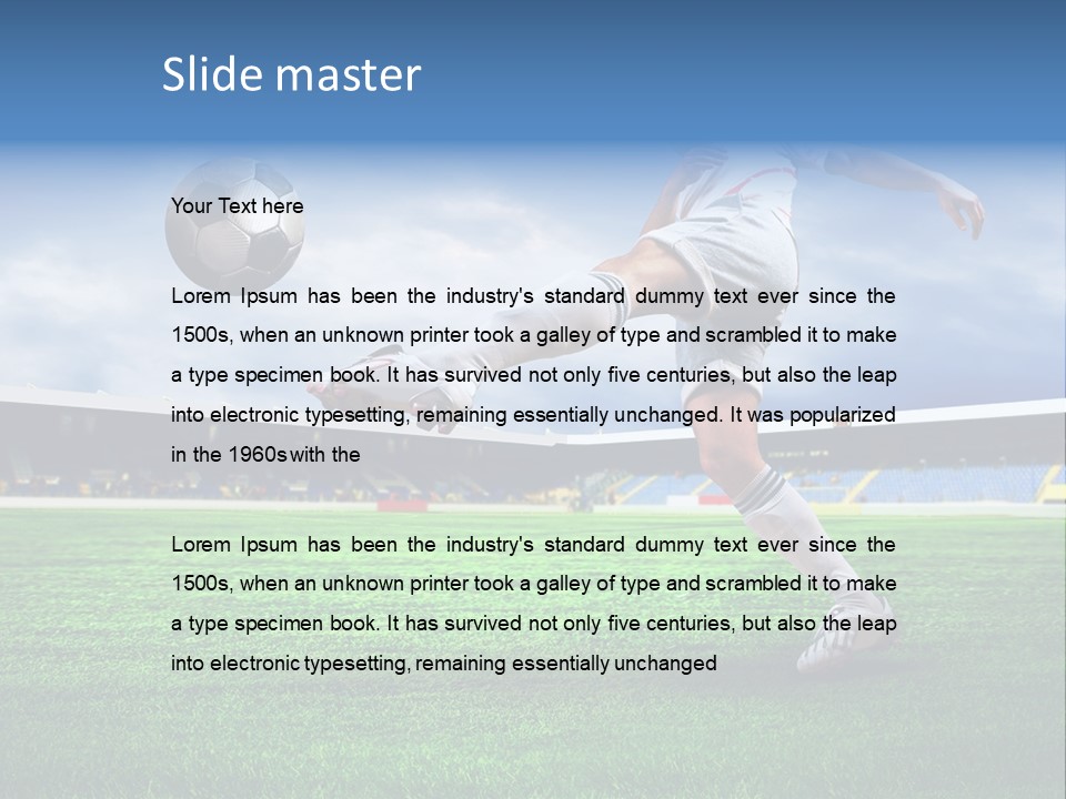 Football Stadium Field PowerPoint Template