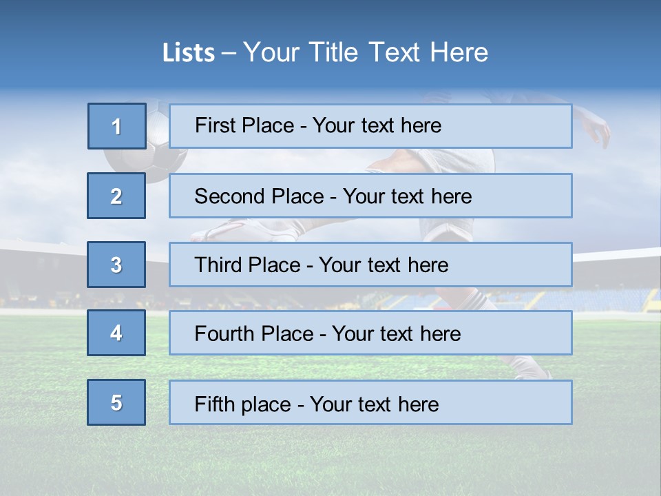 Football Stadium Field PowerPoint Template