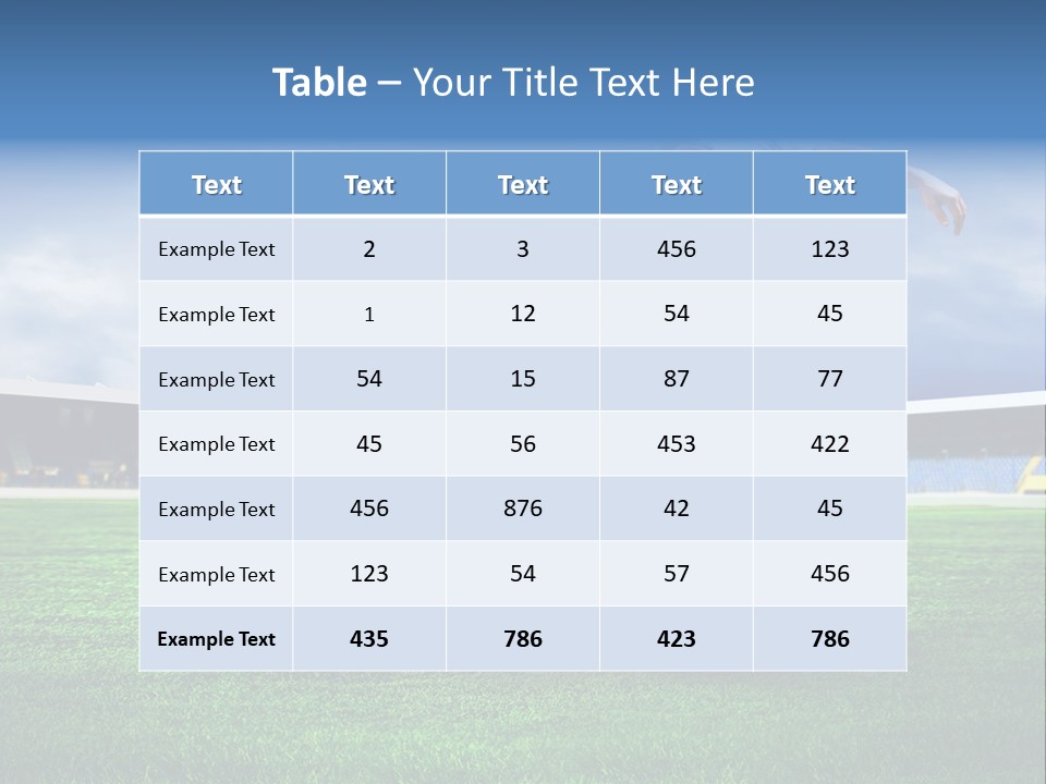 Football Stadium Field PowerPoint Template