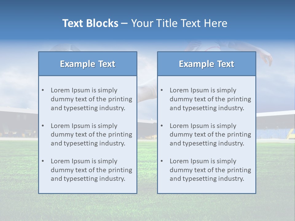 Football Stadium Field PowerPoint Template