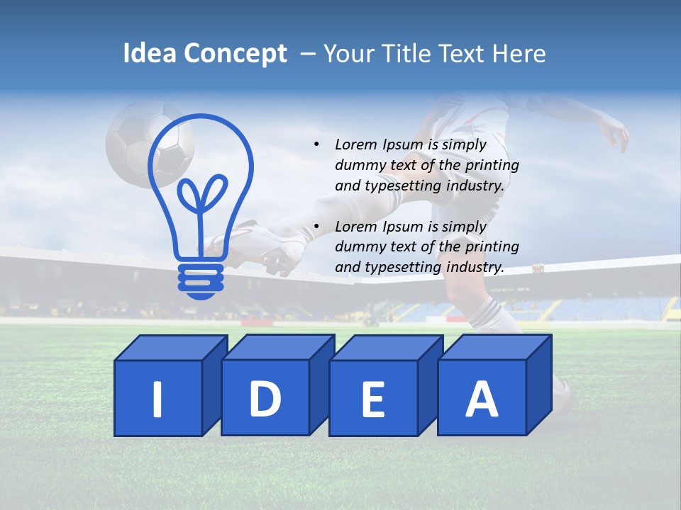 Football Stadium Field PowerPoint Template