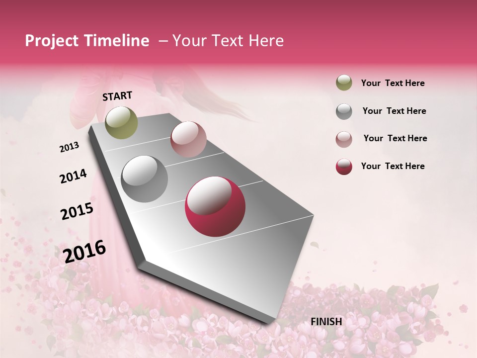Flower Boat PowerPoint Template