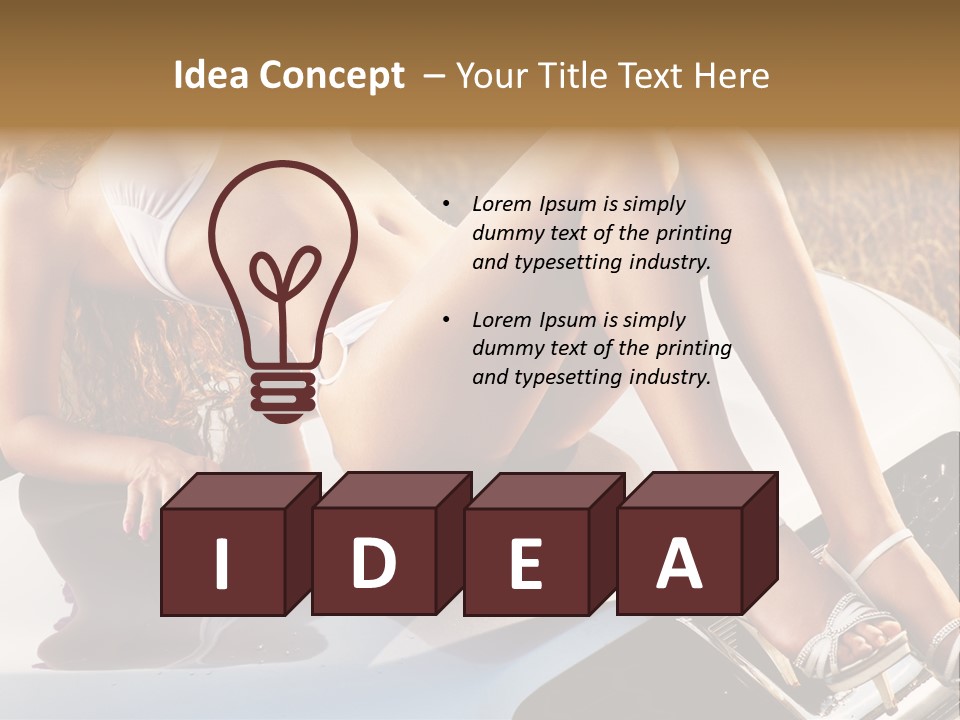 Cars And Girls Hd PowerPoint Template