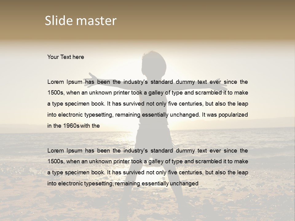 Hug Pose Sand PowerPoint Template