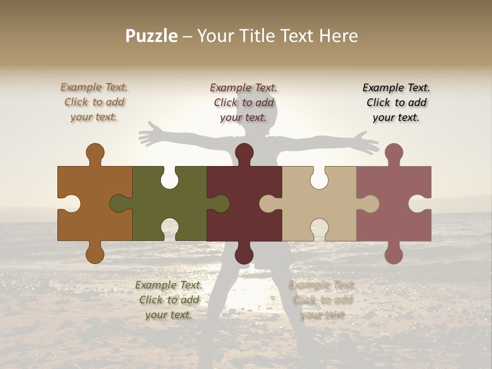 Hug Pose Sand PowerPoint Template
