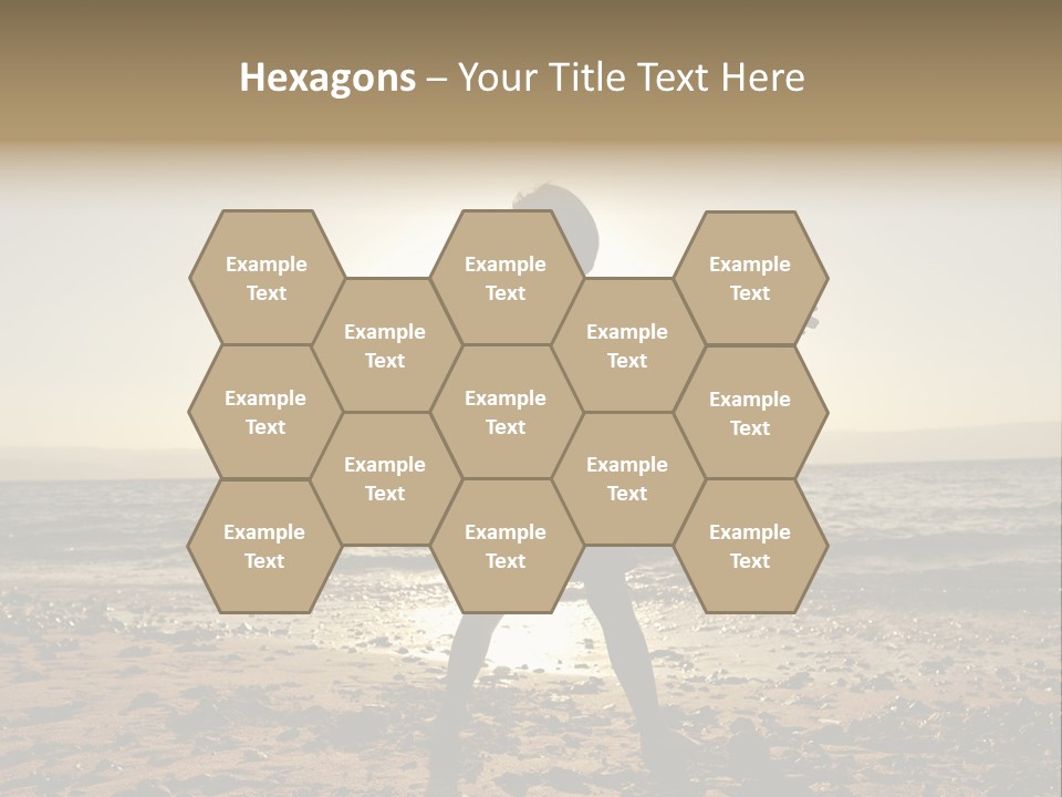 Hug Pose Sand PowerPoint Template