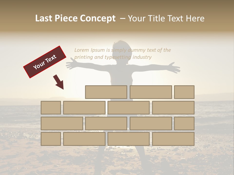 Hug Pose Sand PowerPoint Template