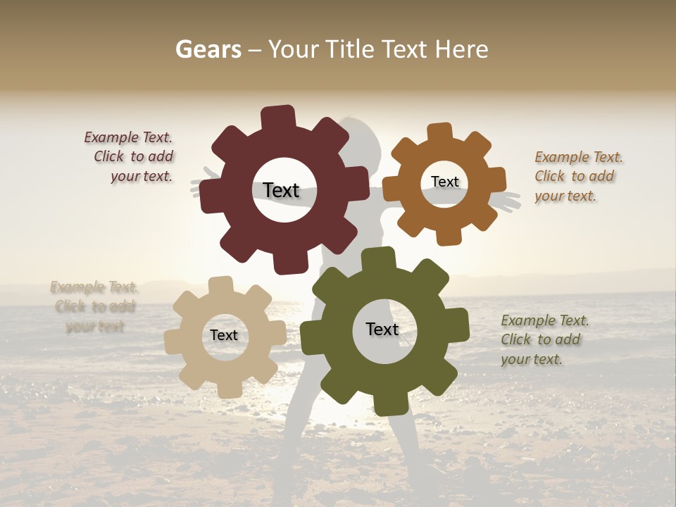 Hug Pose Sand PowerPoint Template