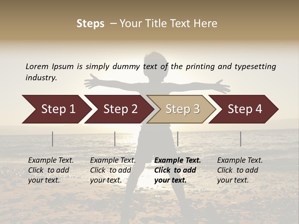 Hug Pose Sand PowerPoint Template