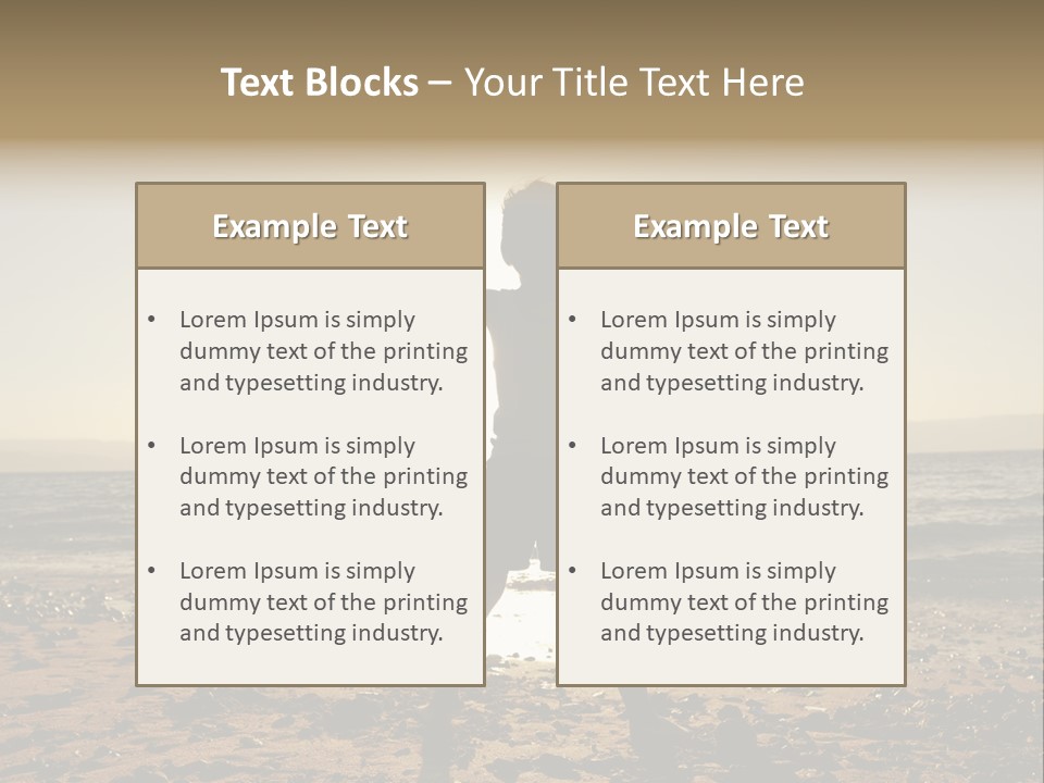 Hug Pose Sand PowerPoint Template