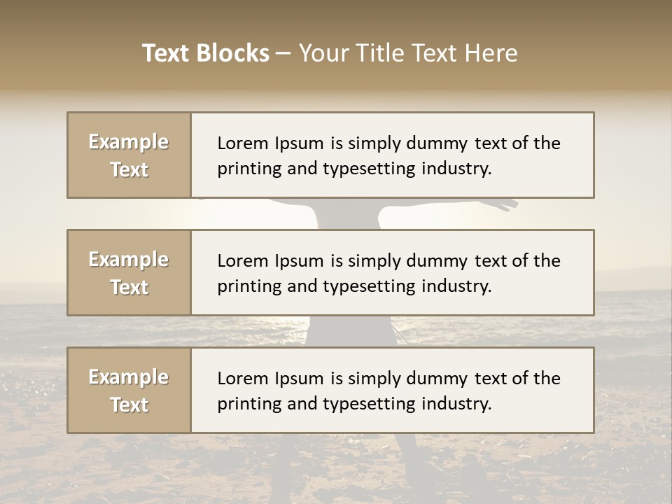 Hug Pose Sand PowerPoint Template